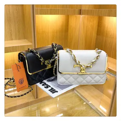 Diamond Chain Handbag Elegant Graceful Shoulder Bag