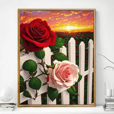 Advanced Rose Digital Oil Painting Diy