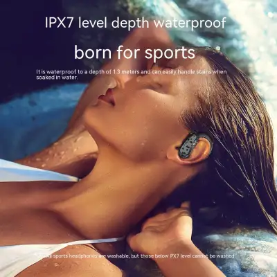 Ear-mounted IPX7 Waterproof Sports Wireless Intelligent Noise Reduction Headset