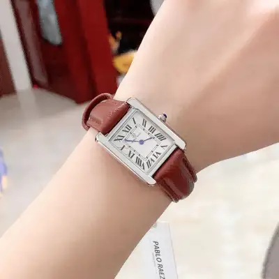 Women's Belt Rectangular Dial Roman Scale Quartz Watch