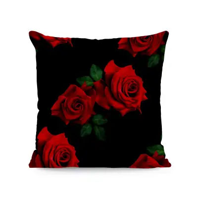 Flower Print Super Soft Square Pillow Cover