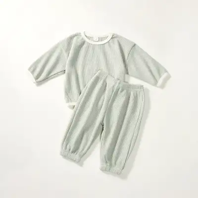 Solid Color Casual Baby Homewear