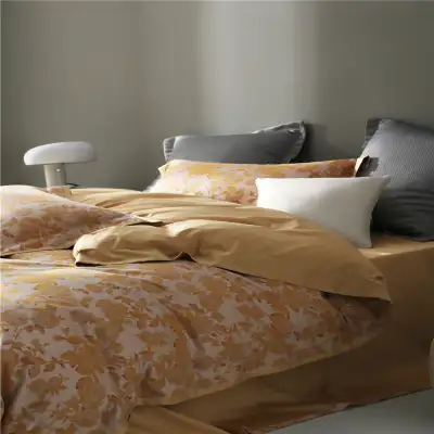 American Retro Style Long-staple Cotton Yarn-dyed Four-piece Jacquard Beddings