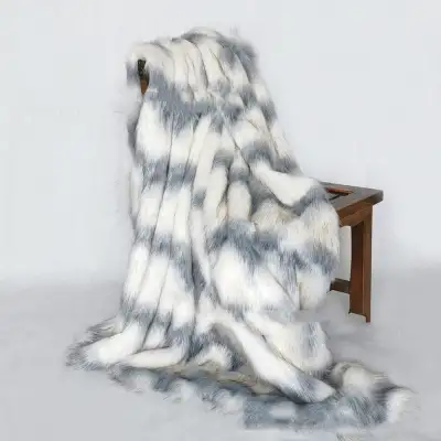 Artificial Fox Fur Blanket