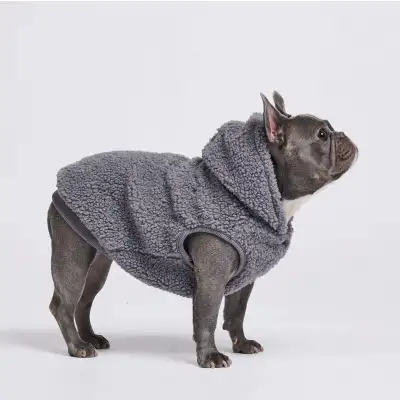 Pet Dog Hooded Sweater Autumn And Winter Style Large Dog Cashmere Hoodie Sleeveless