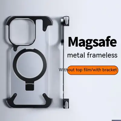 Metal Frameless Corner Pad Magnetic Bracket Phone Case