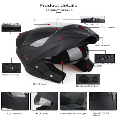 Electric Motorcycle Double Lens Exposed Men And Women Motorcycle Helmet