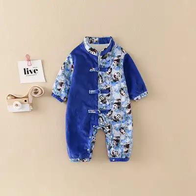 Children's Clothing Hanfu Baby Jumpsuit Long-sleeve Jumpsuit Chinese Style