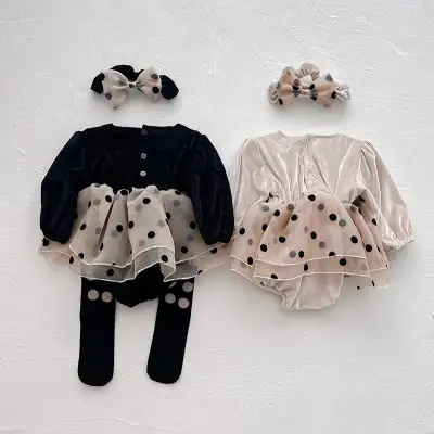 Baby Rompers Polka Dot Triangle