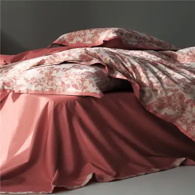 American Retro Style Long-staple Cotton Yarn-dyed Four-piece Jacquard Beddings