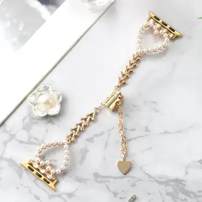 Smart Watch Fruit Metal Pearl Love Necklace Strap