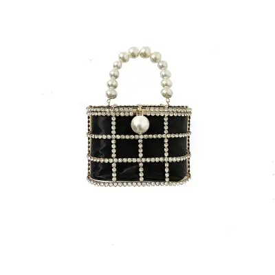 Women's Fashion Casual Pearl Bucket Dinner Bag