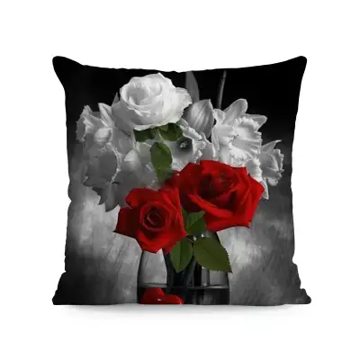 Flower Print Super Soft Square Pillow Cover