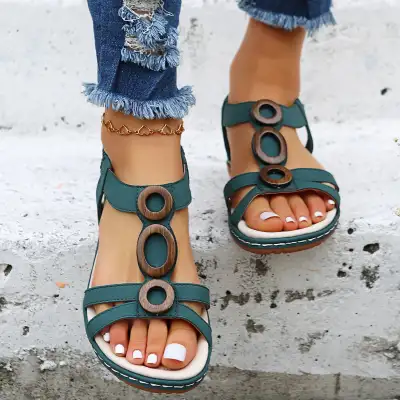 Bohemian Beach Retro Plus Size Women's Shoes