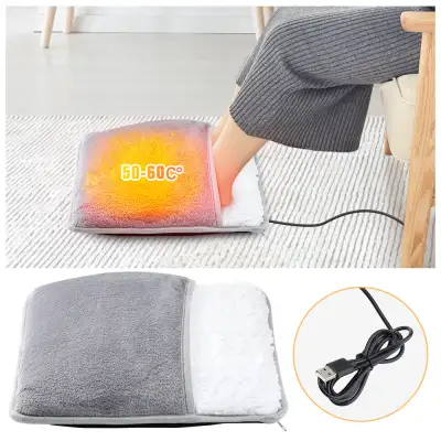 Flannel USB Plug In Foot Warmth Home Smart