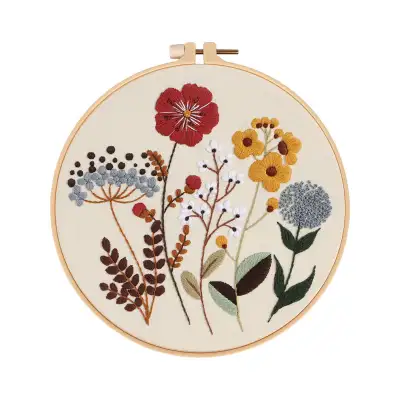 Diy Handmade Embroidery Kit Material Package European-style Quiet Flowers And Plants