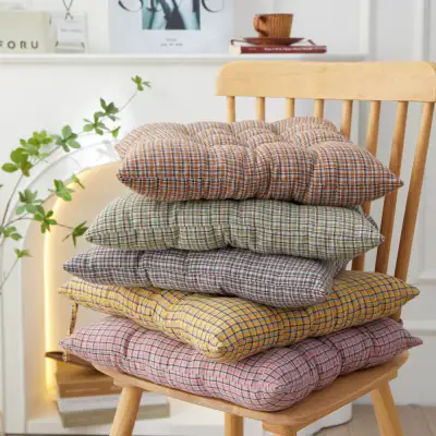 Office Long-sitting Adjustable Plaid Cushion