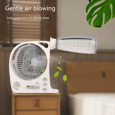 8-inch Solar Fan With Bluetooth Radio