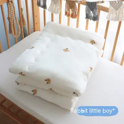 Children's Pure Cotton Wrinkled Gauze And Bean Down Quilt