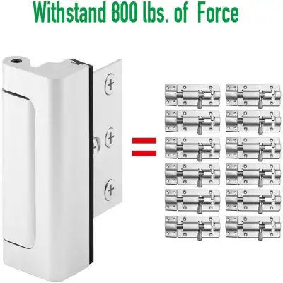 Child Safety Door Reinforced Lock With 3 Inches Stop Aluminum Alloy Hinge Upgrade Night Lock