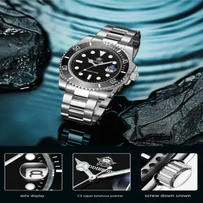 Waterproof Men's Luminous Stainless Steel Quartz Watch