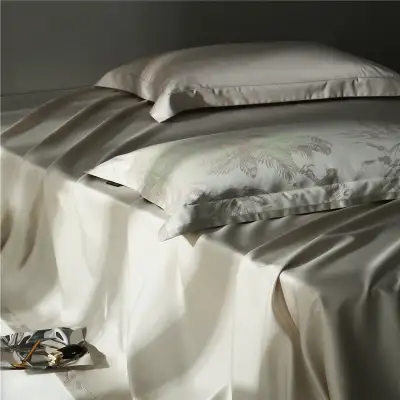 American Retro Style Long-staple Cotton Yarn-dyed Four-piece Jacquard Beddings