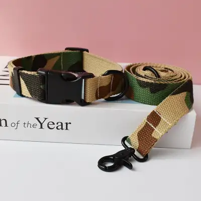 Ethnic Style Webbing Printed Pet Collar Outdoor Dog Walking Dog Leash