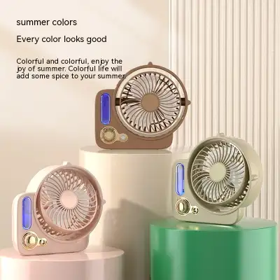 Desktop Spray Humidifier Mini Fan Household Portable Fan