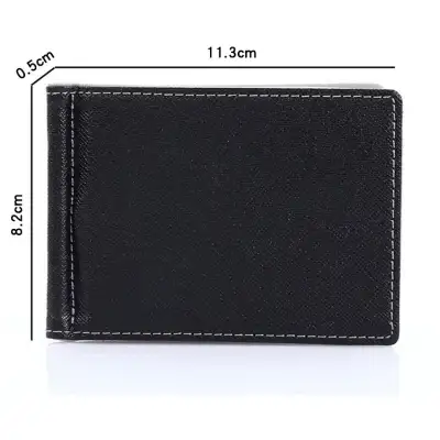 Creative PU Fashion Beauty Clip Sewing Line Wallet Business Card Holder