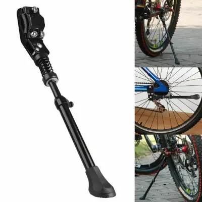 Road Bike Mountain Bicycle Adjustable Metal Bike Side Kickstand Black