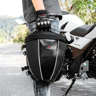 Motorcycle Fuel Tank Rear Seat Tail Side Microfiber Leather Multifunctional Waterproof Crossbody Bag