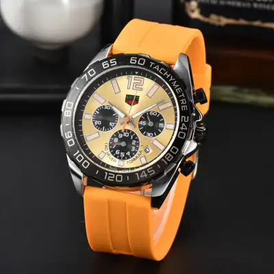 Timing Waterproof Sports Men's Watches Silicone Wrist Watch