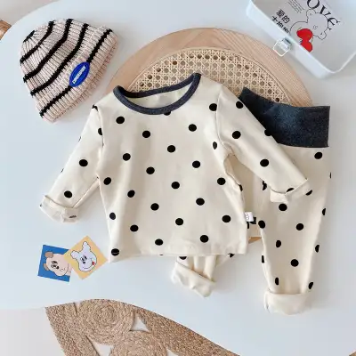 Baby Clothes High Waist Belly Protection Base Shirt Pure Cotton Suit Homewear