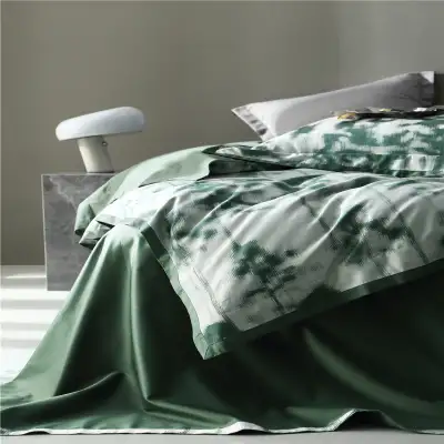 American Retro Style Long-staple Cotton Yarn-dyed Four-piece Jacquard Beddings