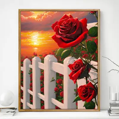 Advanced Rose Digital Oil Painting Diy