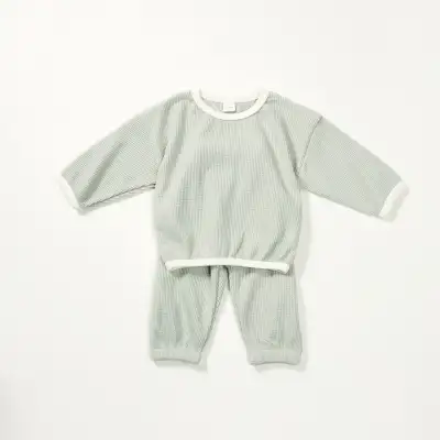 Solid Color Casual Baby Homewear