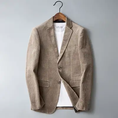 Business Autumn Leisure Retro Cotton Slim Corduroy Suit