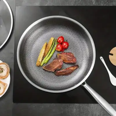 High-end Gift Pot Induction Cooker Universal Wok Steak Honeycomb Non-stick Frying Pan Manufacturer