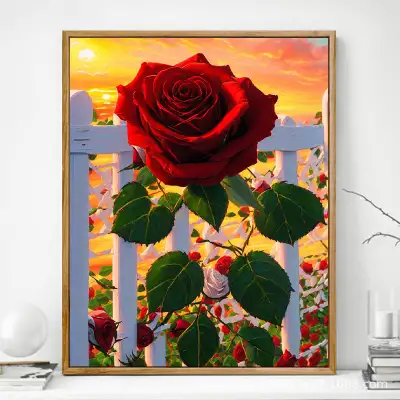 Advanced Rose Digital Oil Painting Diy