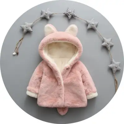 Children Thick Small Tail Faux Fur Coat