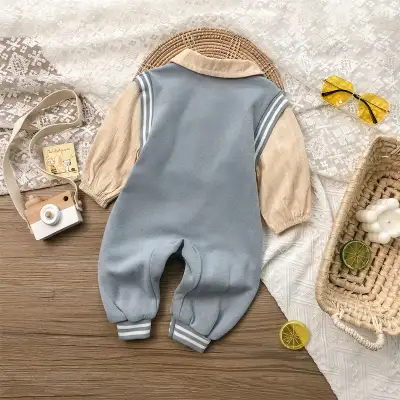 Autumn Baby One Month Old Jumpsuit Baby Boy Korean Style Long Sleeve