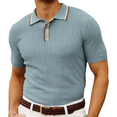 Men's Simplicity Casual Sweater Short Sleeve