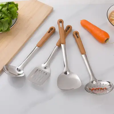 Stainless Steel Spatula And Soup Spoon Kitchen Utensils