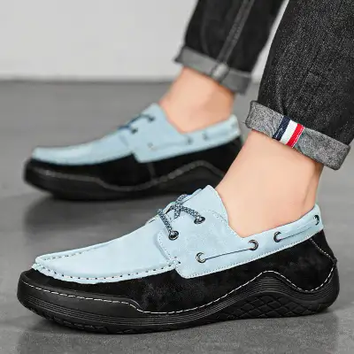 Retro Men's Large Size Shoes Color Matching