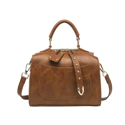 Women's Fashion Retro Solid Color Single-shoulder Bag