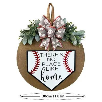 Front Door Decoration Baseball Summer Garland