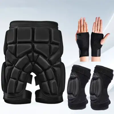 Roller Skating Single And Double Board Ski Hip Protection Set