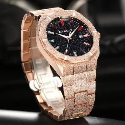 Full Diamond Luxury Oak Men's Watch