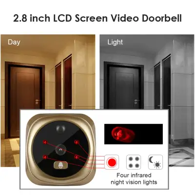 2.8 Inch Infrared Night Vision Camera Video Intelligent Electronic Peephole Visual Peephole Doorbell