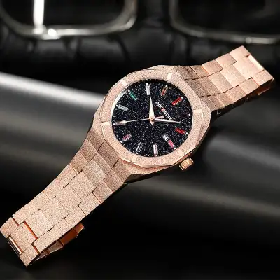 Full Diamond Luxury Oak Men's Watch